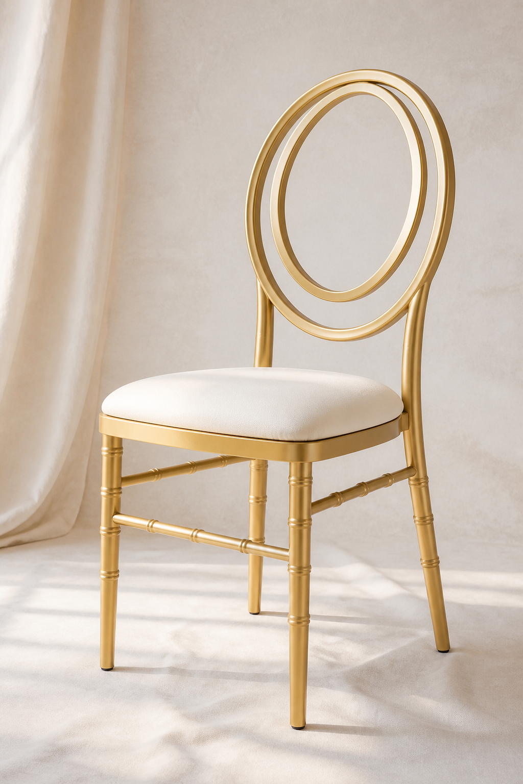 Gold round-back banquet wedding chair
