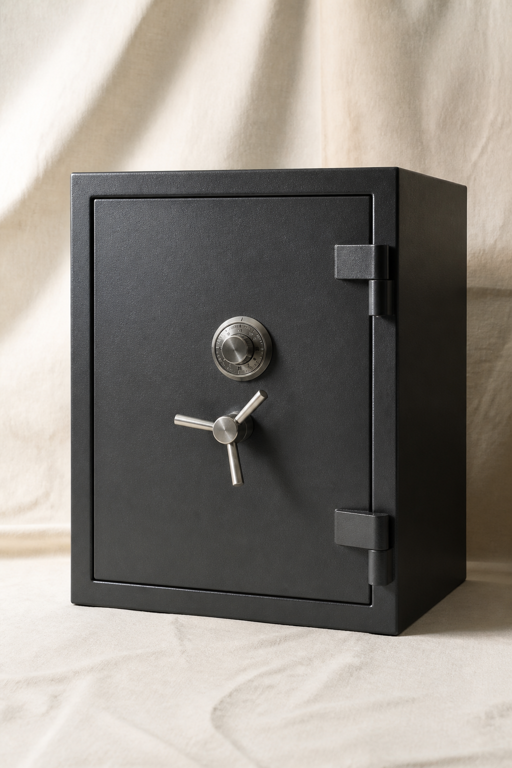Compact steel burglary-resistant safe
